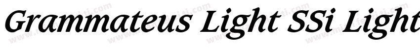 Grammateus Light SSi Light Italic字体转换